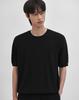 WORK ON BODY OFF Cool Bamboo Semi-Overfit Round Neck Short Sleeve Knit [Black]