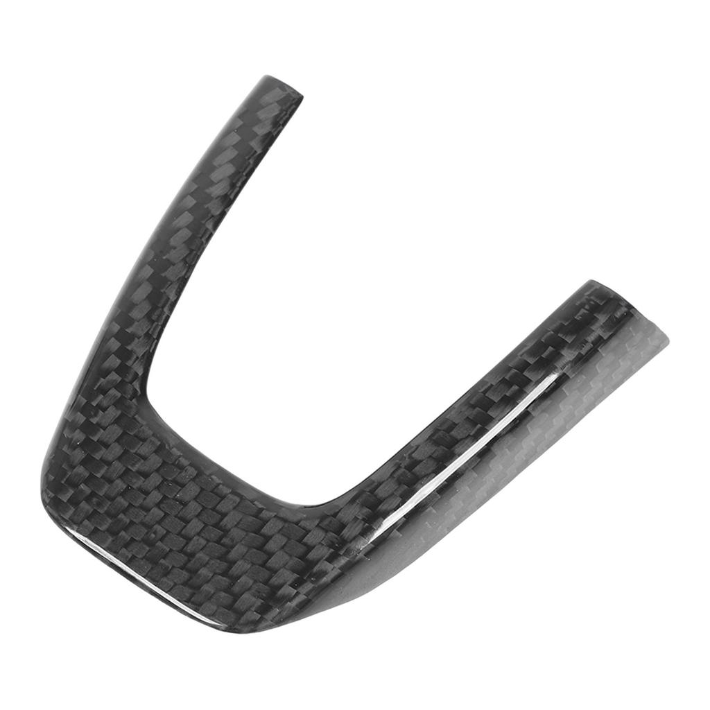 Steering Wheel Lower Frame Cover Carbon Fiber Steering Wheel U Shaped Frame Cover Sticker Replacement for Fiat 500