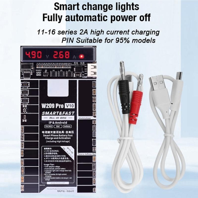 Comprehensive  Multiple Model Battery Activation Circuit Board for W209 V10 Phone Devices Quick Charging Battery Testing