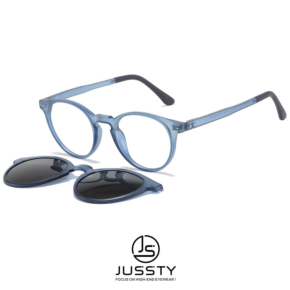 

Round Prescription Glasses Men Myopia Retro Polarized Magnetic Clip on Sunglasses Women Progressive Bifocal Optical Eyeglasses Single Version&1.56&Anti Blue Ray синий