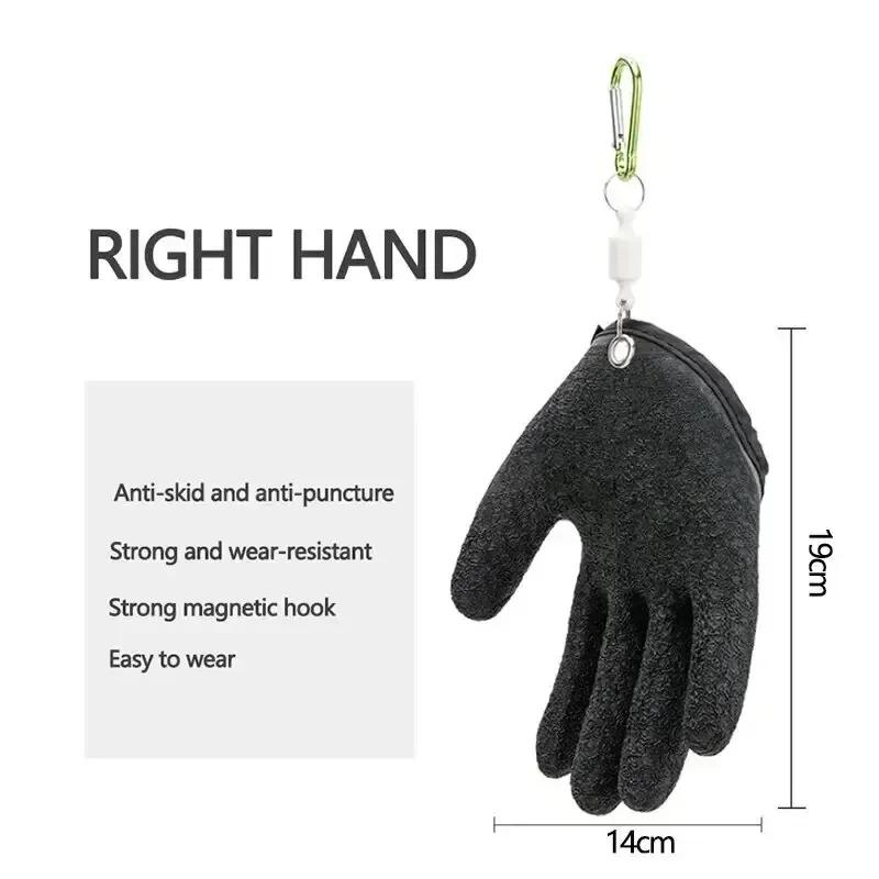 Professional Catch Fish Latex Hunting Gloves Fishing Glove Antiskid Protect Hand Puncture Scrapes Fisherman