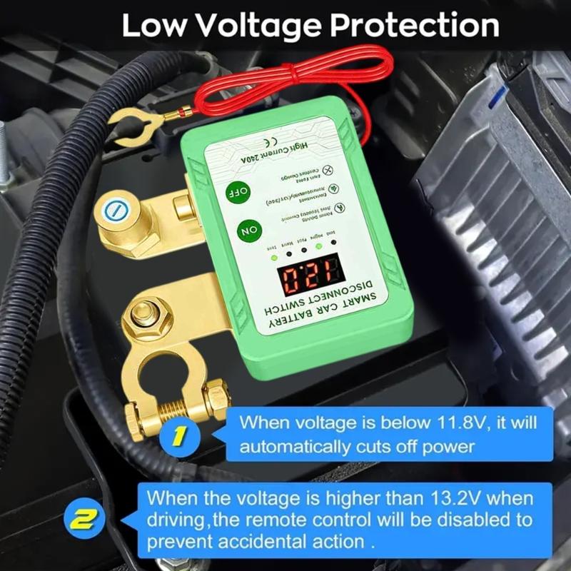 Heavy Duty Battery Disconnect Switches with Real Time Voltage Monitoring Waterproof Battery Main Switches for Trucks