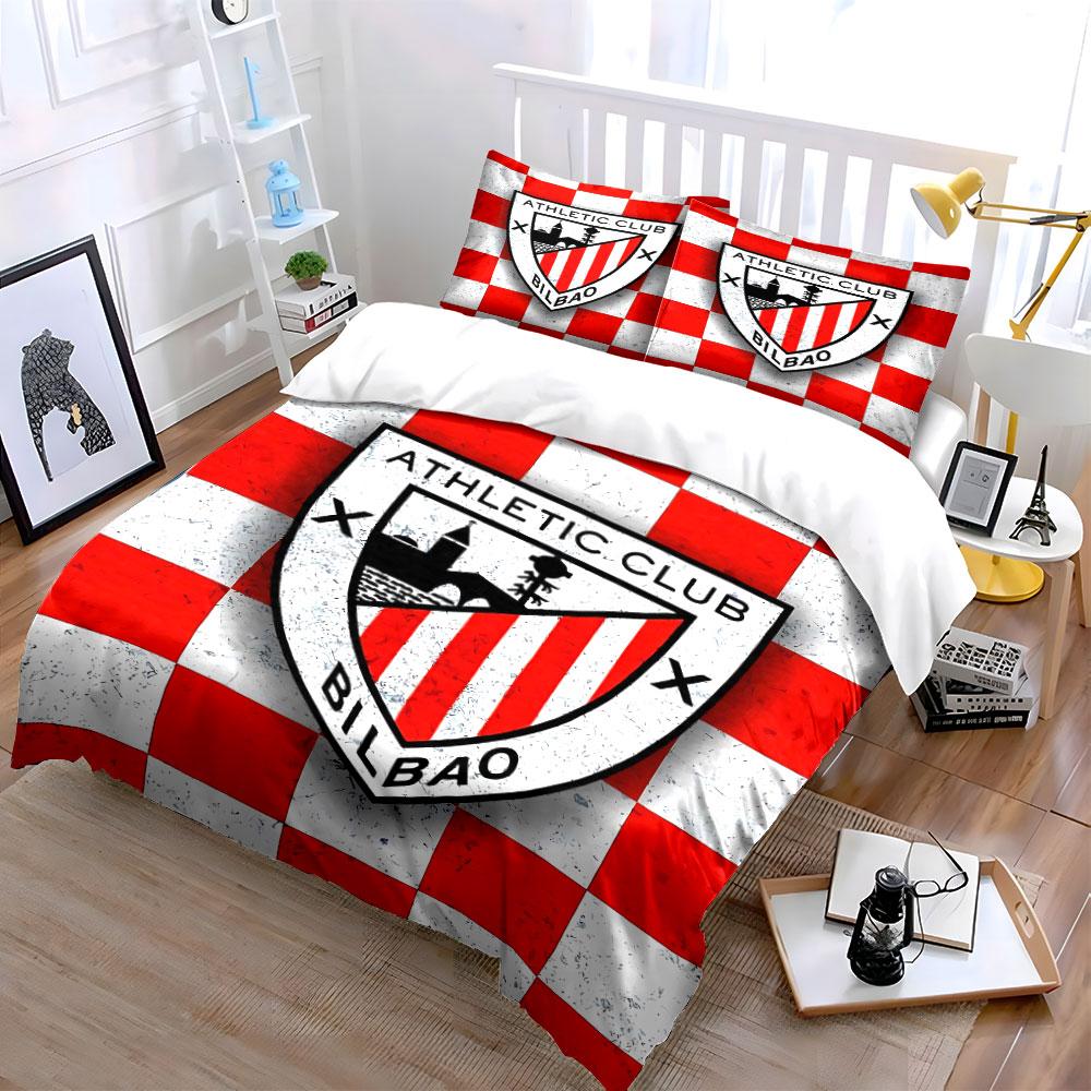 Set Biancheria da Letto Athletic Club Bilbao Set Biancheria Copripiumino Set Copripiumino Federe (1 * Copripiumino 2 * Federe, senza piumino)
