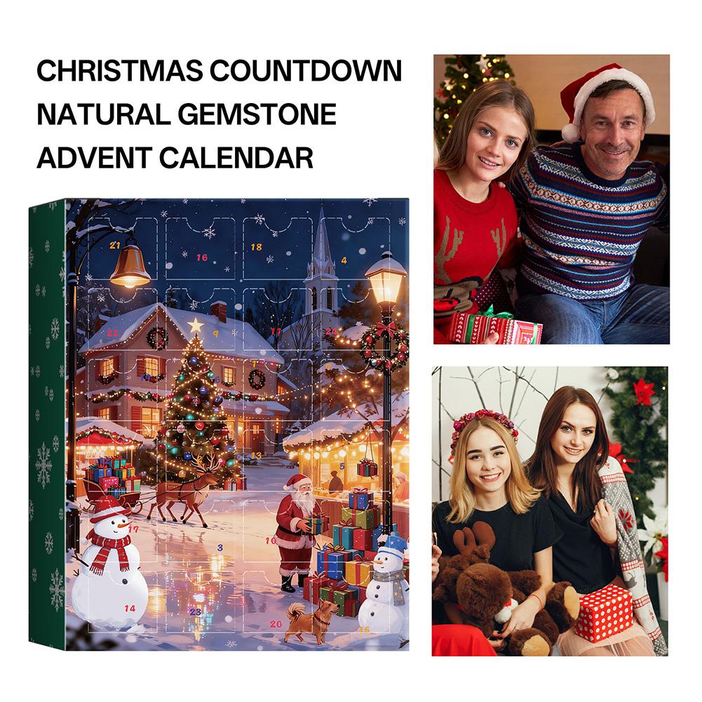 Gem-Stone Advents Calendar Natural Crystal-Ore Science Educational Mineral 24 Days Exploration Discovery Understanding Journey
