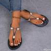 Summer New Women's Casual Comfortable Flip Flops Fashionable Versatile Women's Beach Sandals Elegant Simple Flat Shoes