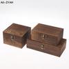 Vintage-Inspired Wooden Boxes With Lid Square Hinged Jewellery Craft Storage Box For Home Decoration DIY Hand-Made Mother's Day