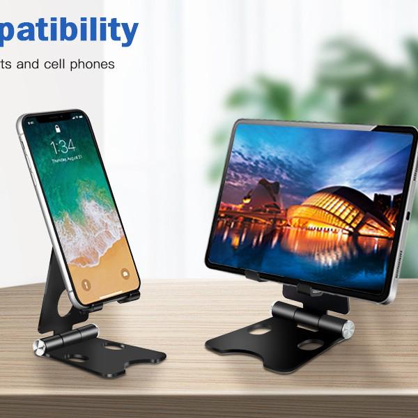 Aluminum Alloy Foldable Mobile & Tablet Stand - Portable & Universal