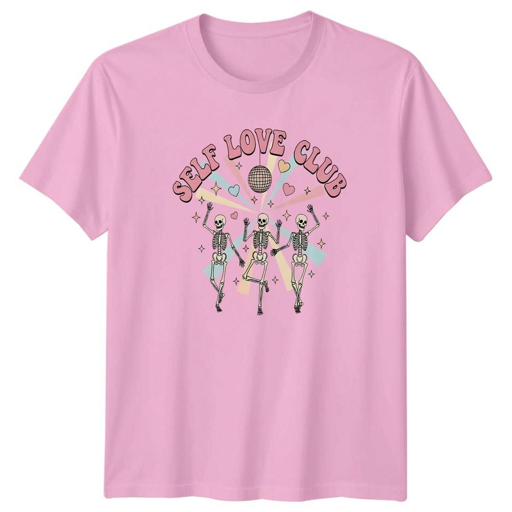 Self Love Club Unisexs TShirt Retro Skeleton Unisextal Health Birthday Gift For Her