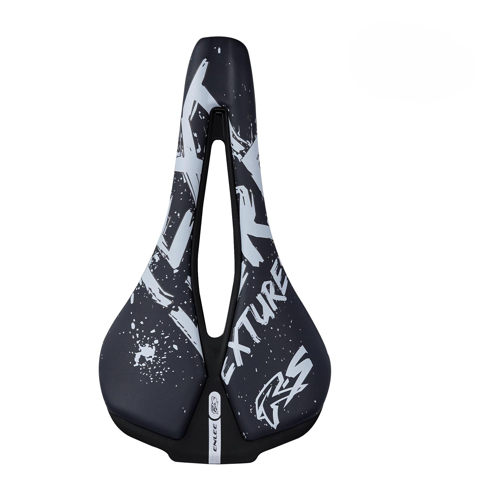 

ENLEE Bicycle Personalized Seat Cushion, Folding Road Bike Hollow Breathable Ultra-light Steel Bow Saddle Riding Equipment 245*135*40mm