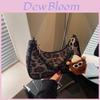 New Moon Underarm Bag For Women With Plush Fabric Street Style Crossbody Purse For Casual Daily Use