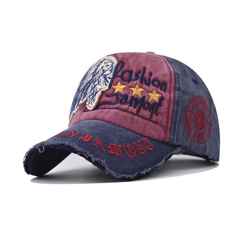 Cappellino da Baseball Nuovi Quattro Stagioni Retrò Usurato Casual Sportivo da Esterno Cappello da Sole Primavera e Autunno Cappellino con Ricamo di Lettere Uomo