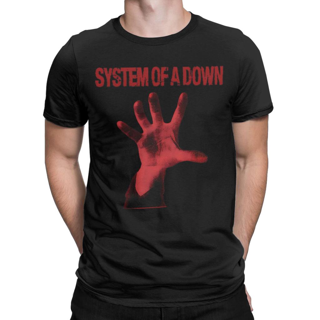 SOAD System Of A Down Band Cotton TShirt For Man Beach Streetwear T Shirts O Neck Popular Tees Oversized Custom DIY Clothing