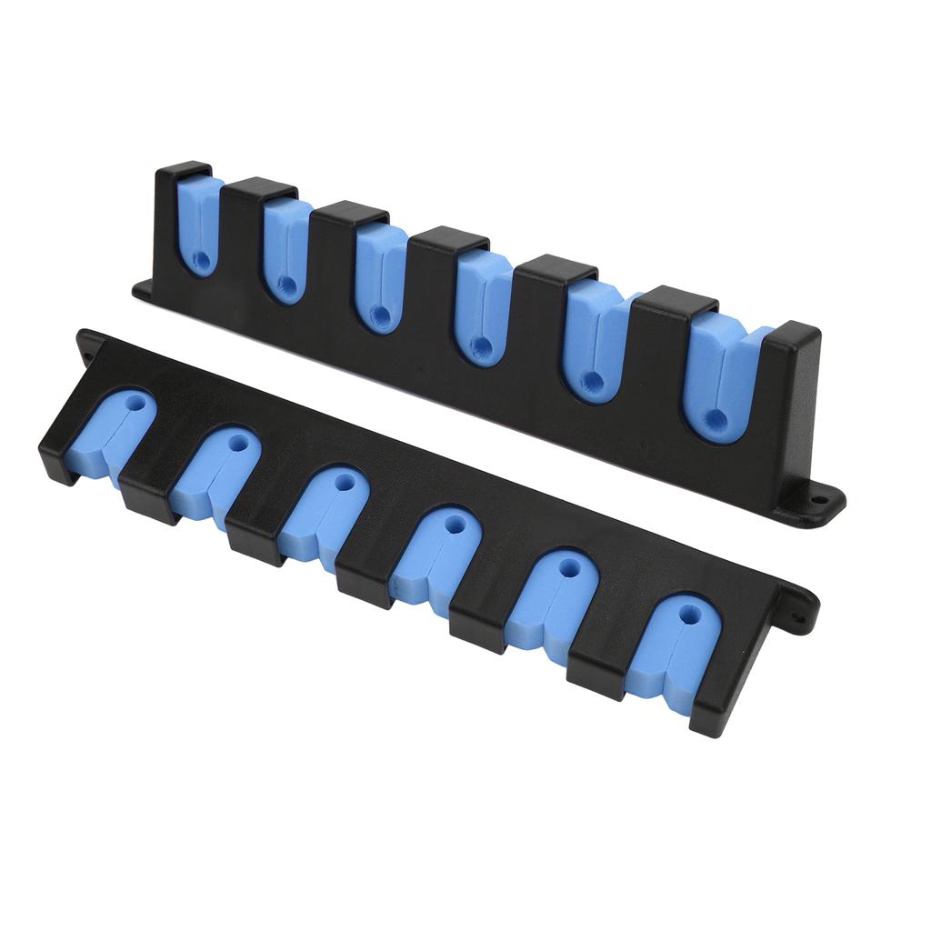 Wall Mounted Fishing Rod Rack Chemical Resistant Vertical 6 Fishing Rod Holder with 4 ScrewsBlue