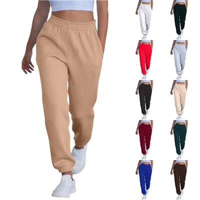 Damen High Waist Locker Sportbekleidungshose Jogginghose Modisch Lässig Mit Taschen
