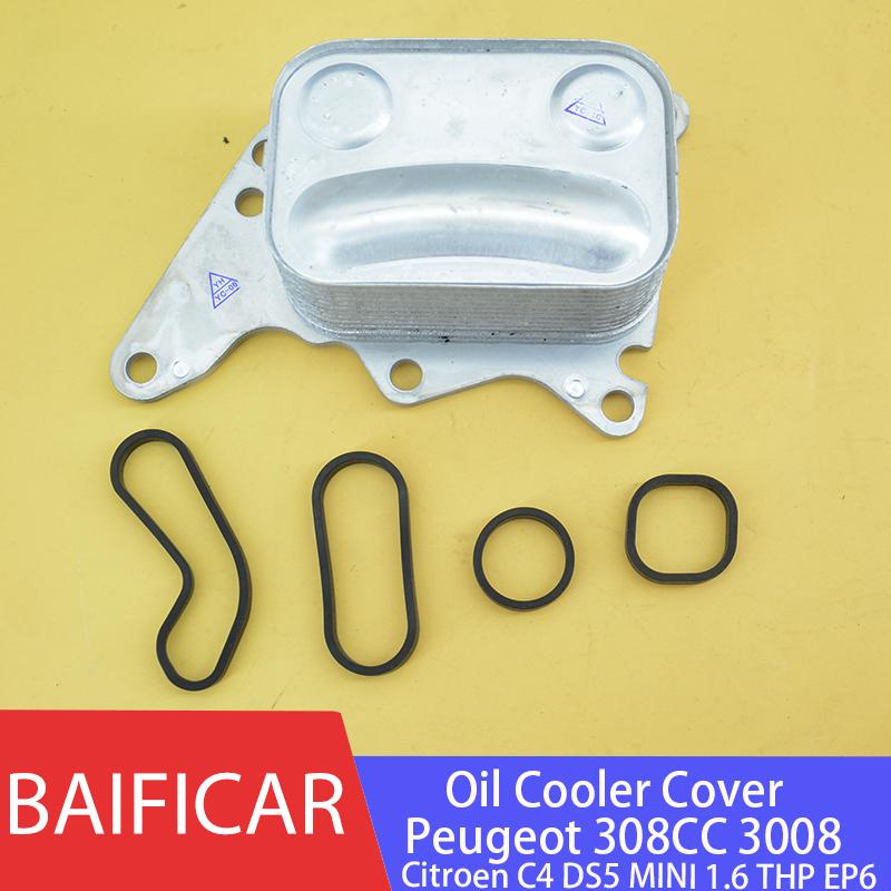 Baificar Brand New Oil Cooler Cover Oil Filter Base V864374580 For Peugeot 308CC 3008 Citroen C4 DS5 MINI 1.6 THP EP6