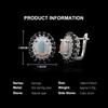 925 Sterling silver clasp earrings natural ethiopia opal oval 7*9mm gemstones fine classic jewelry for women's anniversary gifts