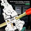 Multi-function Wire Stripper Electricity Tester Folding Wire Stripping Pliers Crimper Cutter Ergonomic Handle Portable