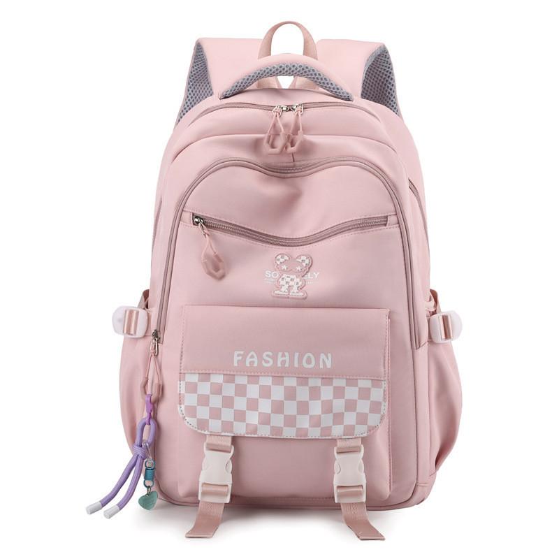 New High School Student Backpack Large Capacity Lightweight Reduce Burden Nylon Wear-resistant Material Unisex Shoulder Bag