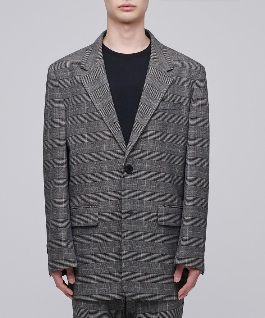 Musinsa Standard Glen Check Oversized Blazer [Brown]