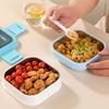 Adult Bento Box Food Grade Stainless Steel Lunch Container Two Stackable Leak-Proof Compartments Microwave Dishwasher Safe Lunch