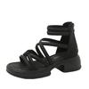 Sandals women's summer wear 2025 new platform Roman shoes fairy style with skirt thick heel beach cool slippers
