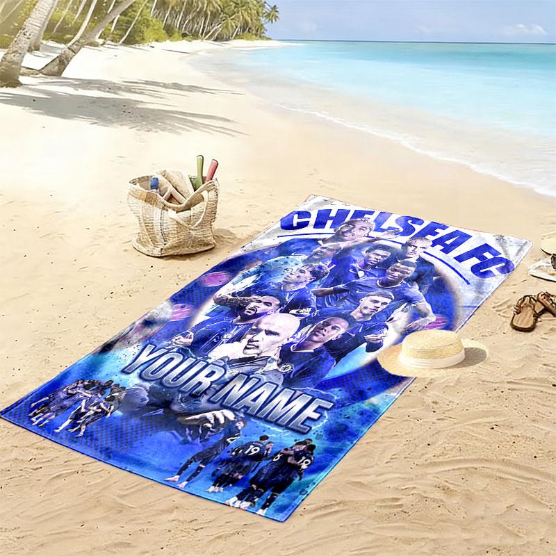 Custom Chelsea Print Beach Towel, Large Soft Quick Dry Towel for Beach Camping Swimming
