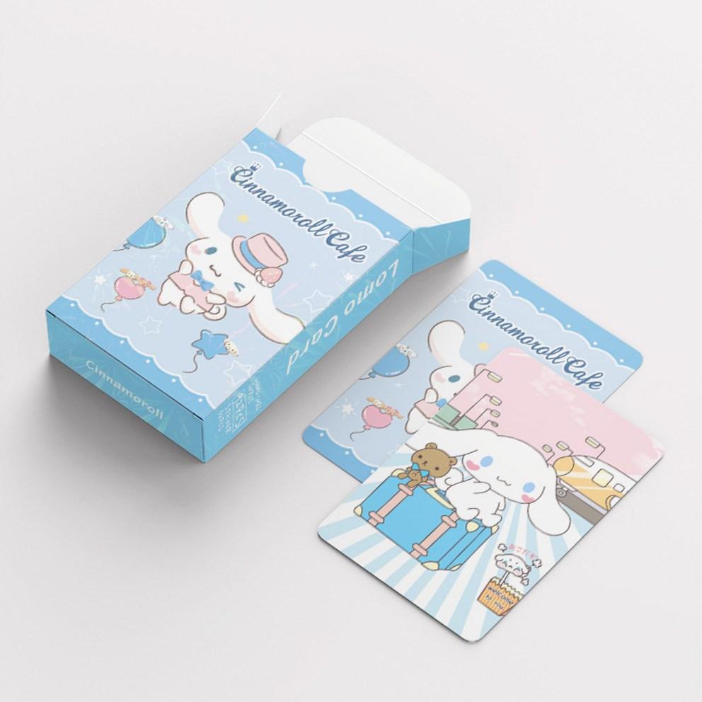 Sanrio Photocard Goods LOMO Illustration Photocard 60pcs + Mini Sticker 32pcs, Cinnamoroll, 1pc