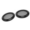 2 Stück Lautsprecherabdeckungen Schwarz Rund Lautsprechergitter Mesh Dekorativ Subwoofer Autolautsprecher Gitter Schutz