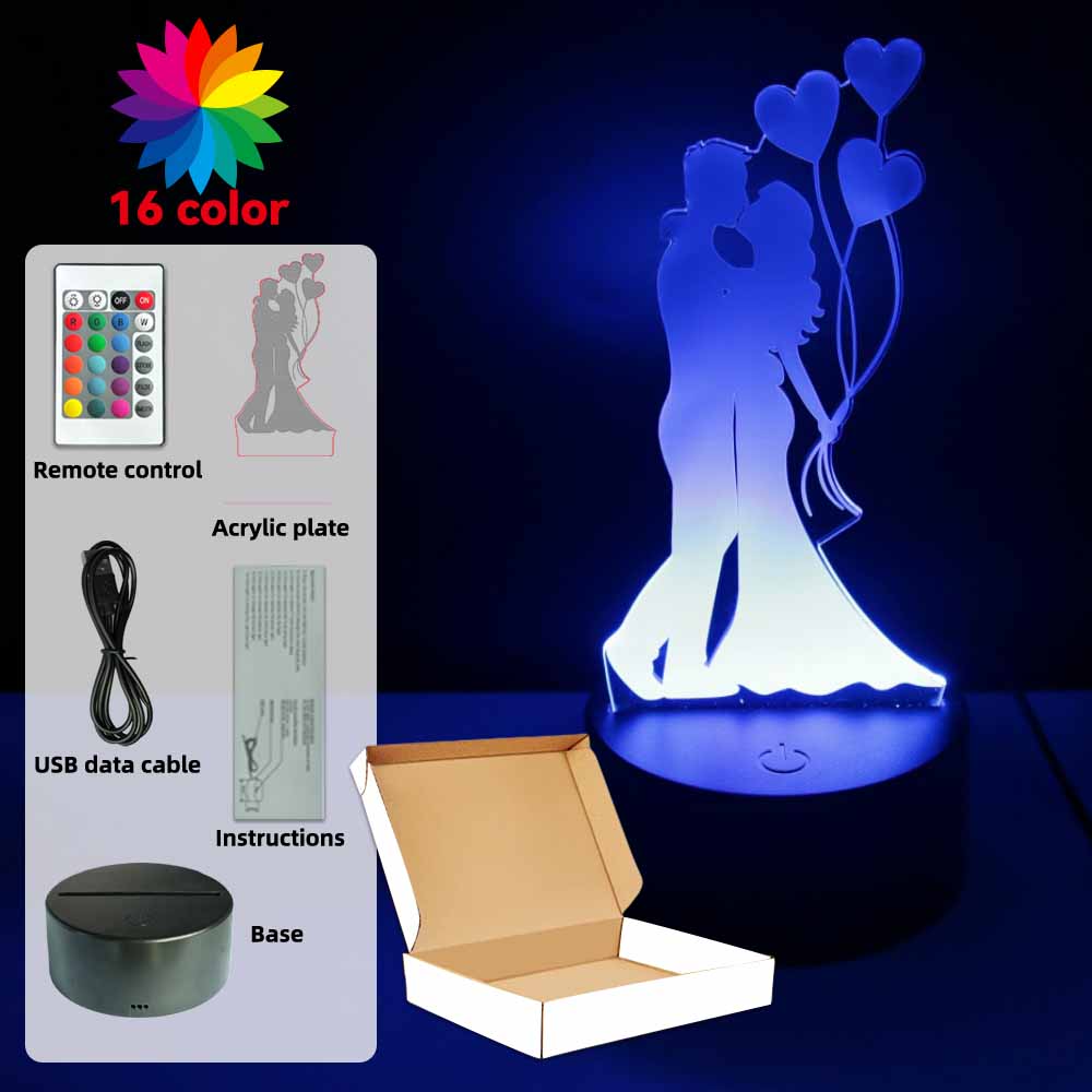 Ich liebe dich Herz Nachtlicht LED Stimmungsleuchte RGB Smart Touch Fernbedienung Romantische Schlafzimmerdeko Valentinstagsgeschenk für Sie/Ihn