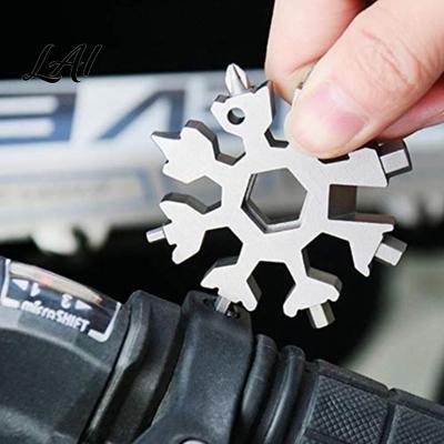 Portable Hexagonal Repair Tool All In One Snowflake Multi Tool Stainless Steel Bottle Opener/Flat Universal Screw Tightening Device Phillips