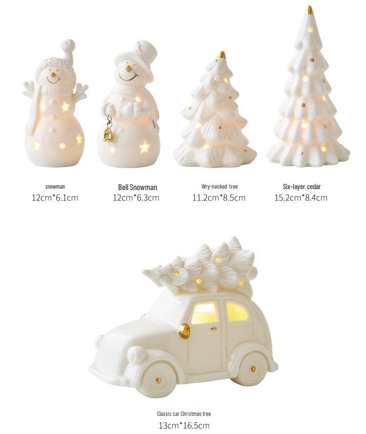 NUCHI Keramik Weihnachtsmann Glocke Weihnachtsdekorationen - Kleine Tischornamente