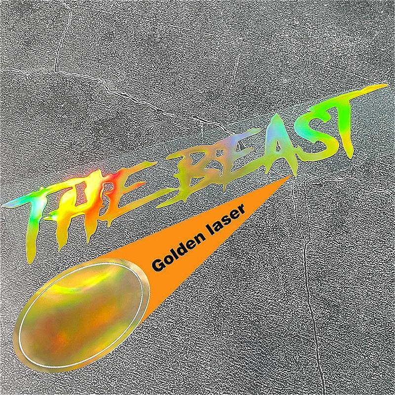 1PC Laser THE BEAST Motorcycle Stickers Waterproof for Fuel Tank Racing Helmet Scooter Body Car Window Universal Vinyl Decals