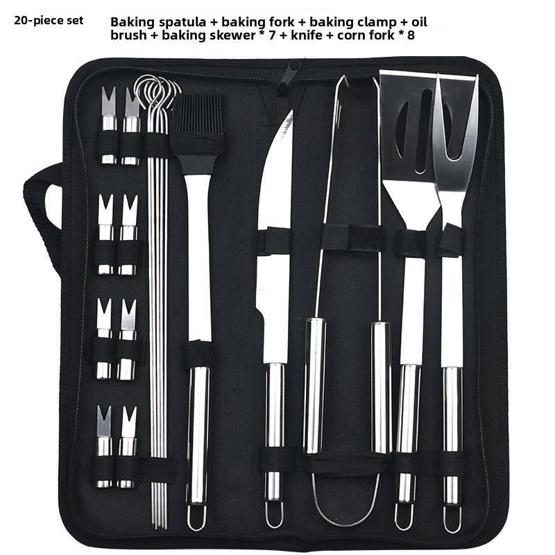 

New Stainless Steel Grill Set, Barbecue Combination Tool, Outdoor BBQ Barbecue Set, Grill Set. красный