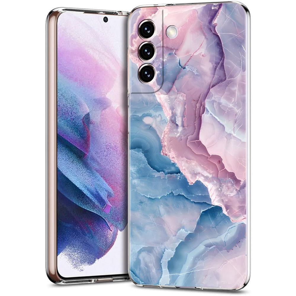 Fashion Marble Pattern Phone Case For Samsung Galaxy S24 Ultra S23 FE S22 S20 S21 5G S10 S9 Plus S10E S8 Silicone Clear Cover