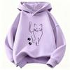 Cute Cat with Paw Hoodie Kids Cat Children's Sweatshirt Hoody for Boys Girls Autumn Winter Casual Hoodies Cartoon