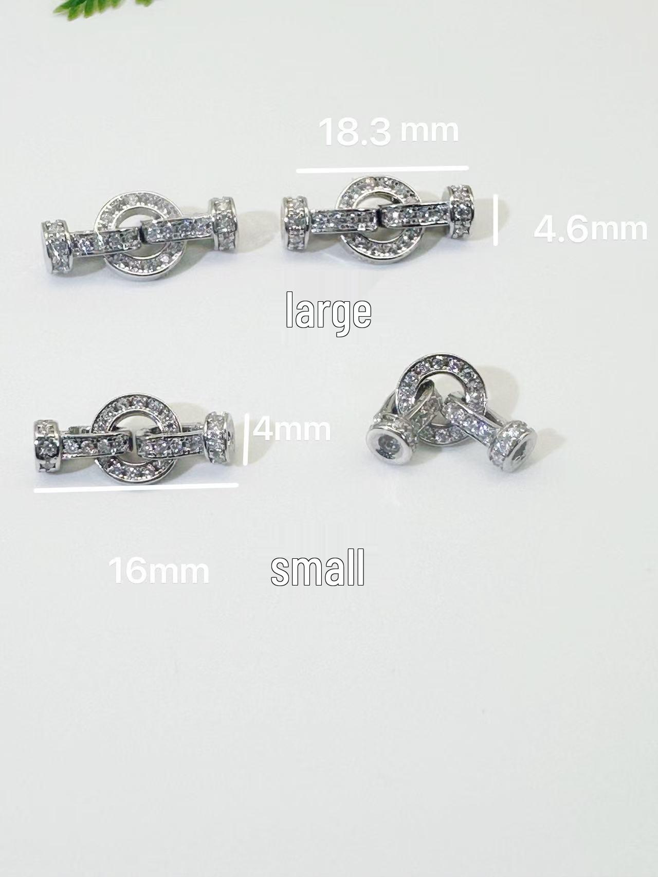 S925 Стерлинговое Серебро Алмаз и Жемчуг Универсальный DIY Соединитель для Застежки Ожерелья/Браслета