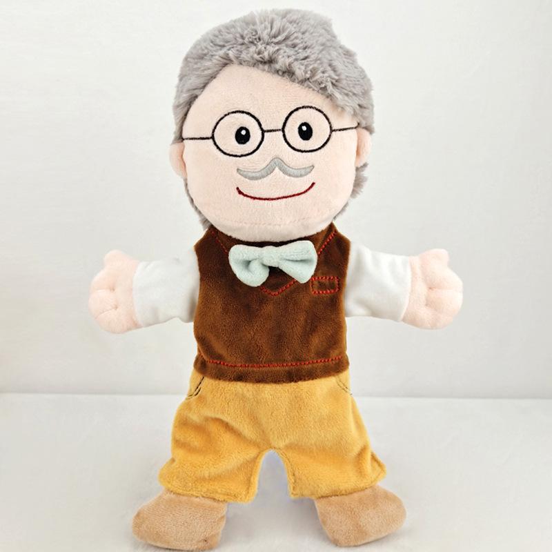 Family Hand Puppets: Cartoon Plush Dolls for Parent-Child Role Play and Kindergarten Teaching