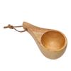 Kaffeetasse aus Kautschukholz, nordischer Stil, Holztasse, Wikinger-Kaffeetasse, tragbare Holztasse für Partys