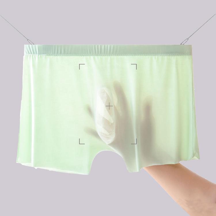 Men's Seamless Ultra-thin Ice Silk Boxer Briefs - 3D Molded, Breathable, Comfortable One-piece Design