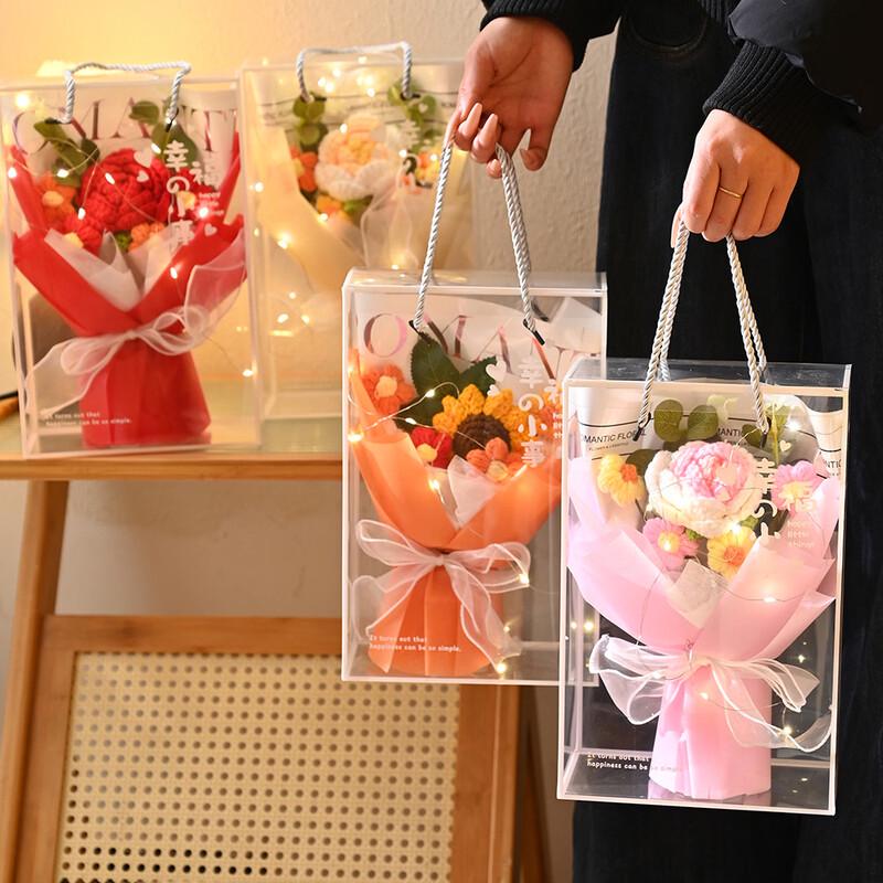 KAPABEAR Handmade Knitted Flower Bouquet