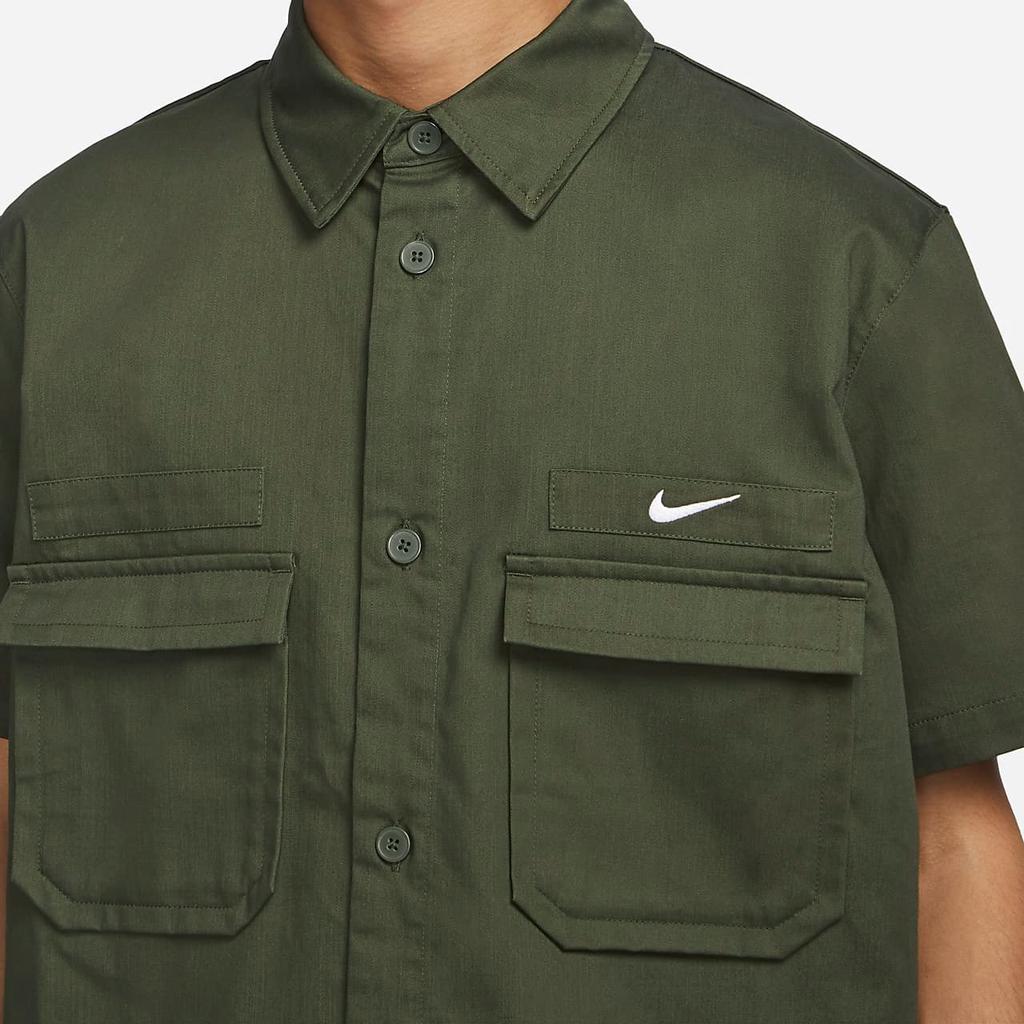 Nike Shirts Men's Khaki Green Pointed Collar Moderate Workwear DX3341-325