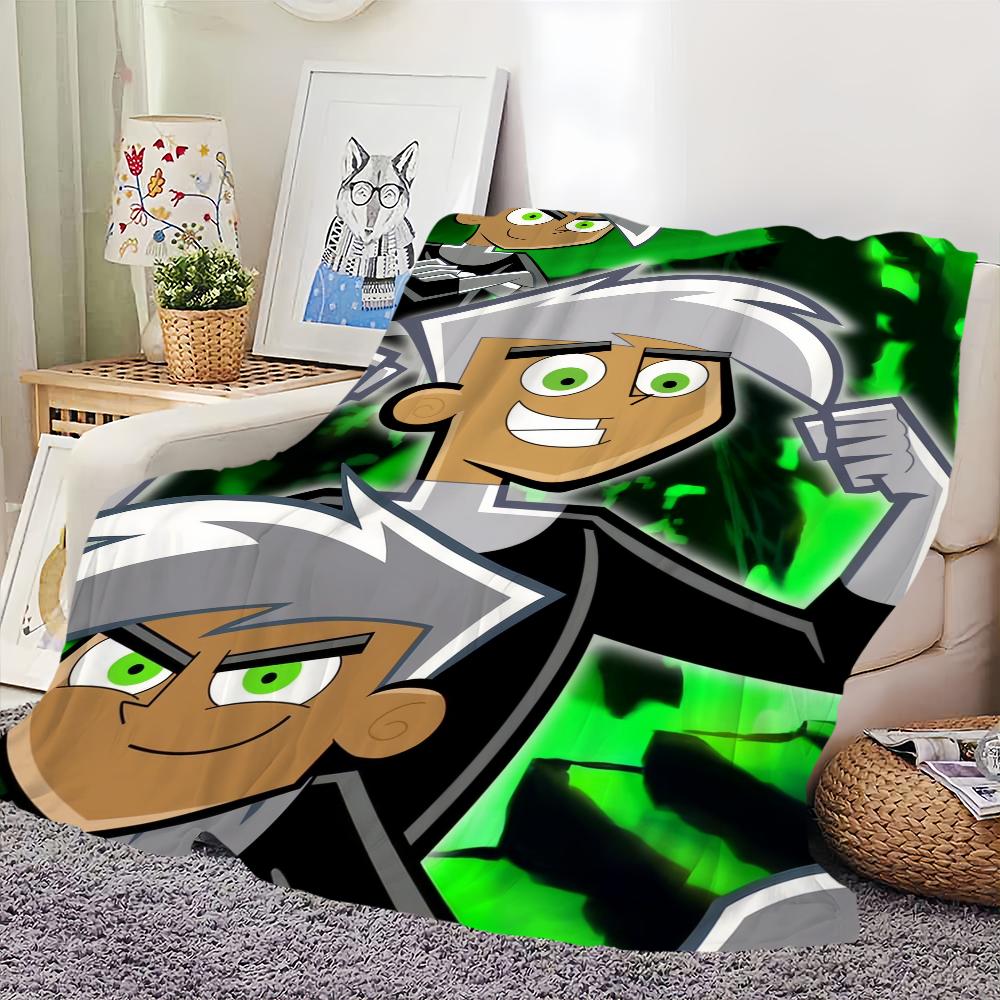 Cartoon D-Danny P-Phantoms Blanket Skin Friendly Comfort Warm Soft Plush Blanket Suitable Sofa Living Room Office Bedroom