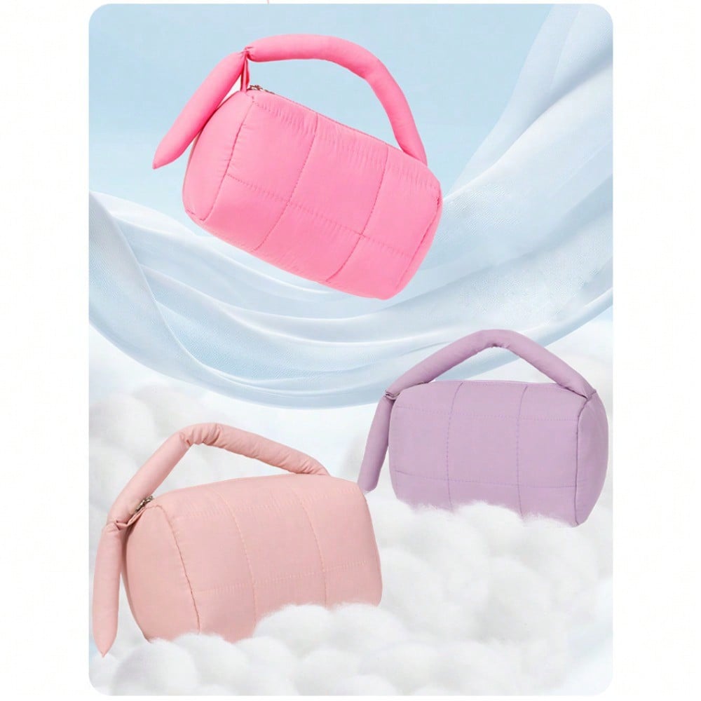 New Cosmetic Bag Portable Portable Large Capacity High Value Candy Color Storage Toilet Bag