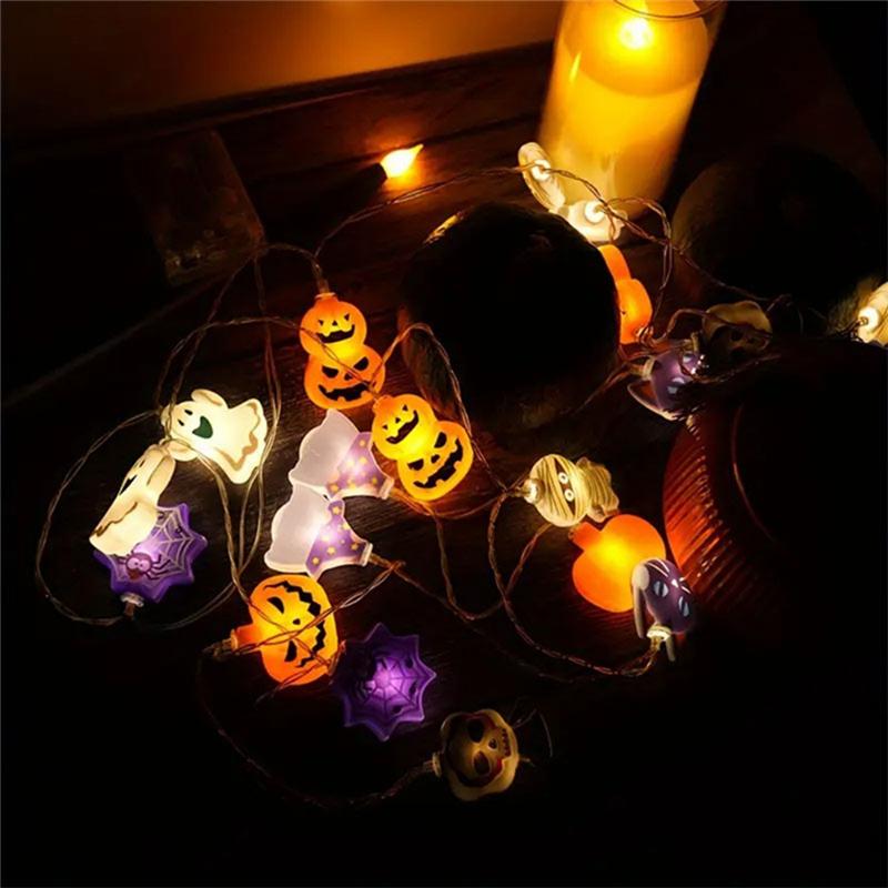 ABUL-For Home Decoration Halloween Luminous Hanging Lamp Ghost Witch Cat Spider Web Design For Home Festival Party Decorations