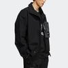 adidas Originals Trefoil 3D Pocket Logo Half-Zip Woven Collar Jacket Men Jacket Black H58069