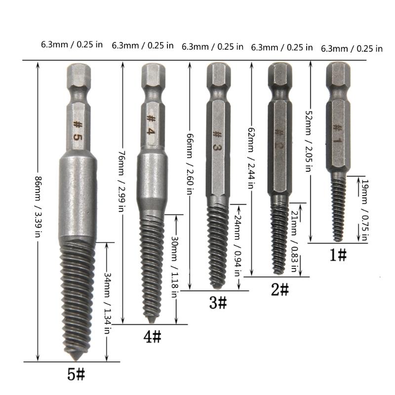 10Pcs Professional Screw Extractor Set Rusty Bolt & Stripped Screw Remover Tool Set for Men,Gift for DIY Enthusiasts