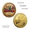Christmas Santa Claus Commemorative Coin - Holiday Gift and Lucky Medal