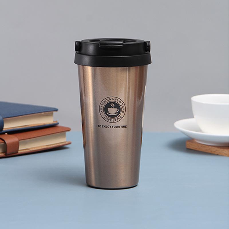 Isolierter Reisebecher aus Edelstahl - Tragbarer Büro-, Outdoor- und Autobecher Geschenk