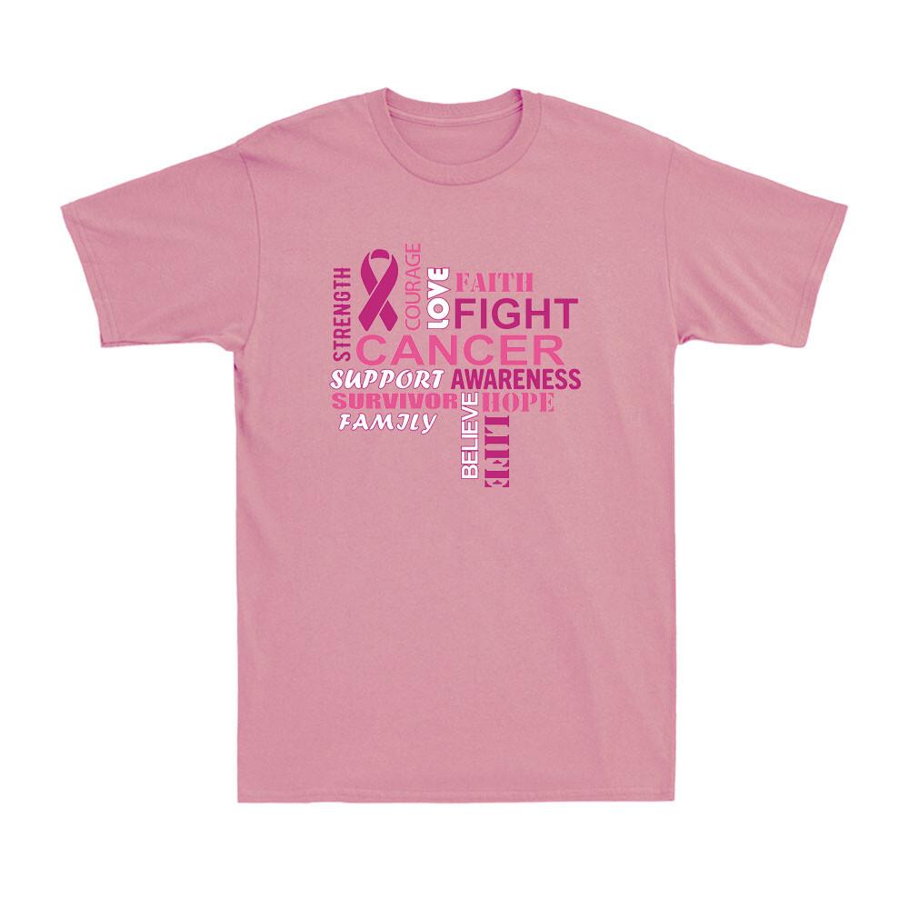 Fight Breast Cancer awareness PINK Ribbon Survivor Support Unisex T-shirt S разноцветный