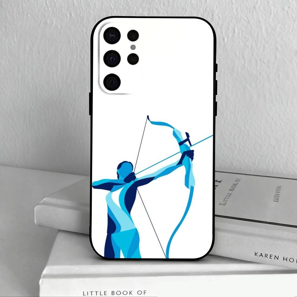 A-Bogen S-Sport Handyhülle Für Samsung S25,24,23,22,30,21,10,9,Ultra,Plus,Lite,FE,4,5 G Weiche Schwarze Hülle